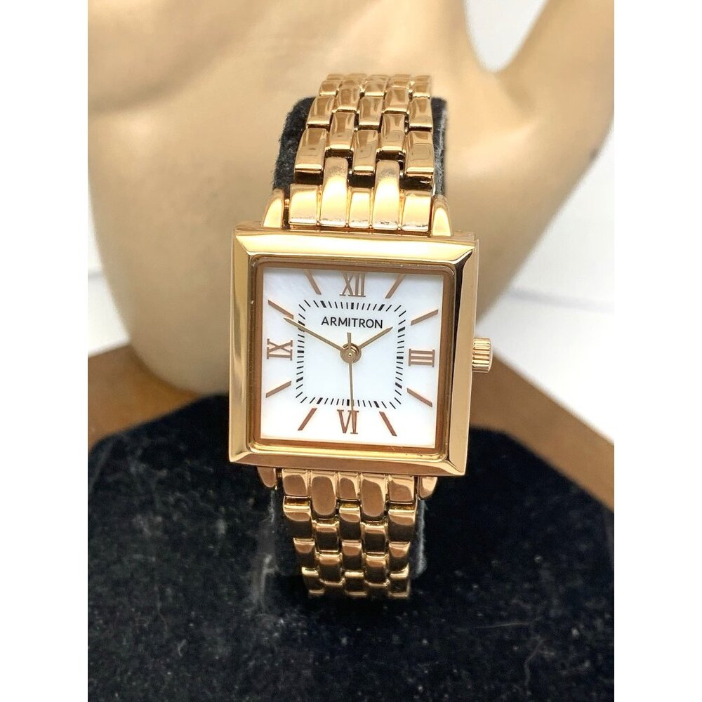 Armitron Women's Watch 75/5831RG Quartz Mother of Pearl Dial Rose Gold Steel